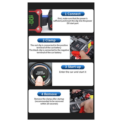 L36A Car Jump Starter – 2000A Peak 20,000mAh Portable Power Bank & Emergency Rescue Kit