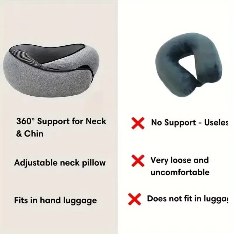 Memory Foam Snail Travel Pillow | Ergonomic Neck & Chin Support