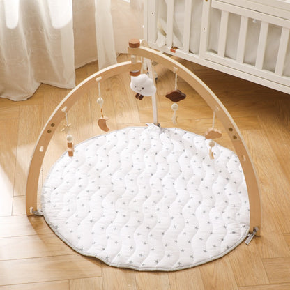 NovaGrowth™ Montessori Baby Activity Gym | Eco-Wooden Sensory Play Center
