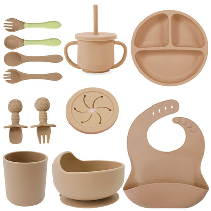 Personalized 8-Piece Silicone Baby Feeding Set | Custom Name & Logo