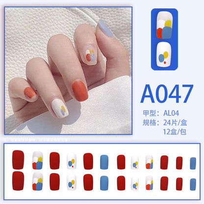 LuxeArt™ Press-On Nail Kit – Colorful Almond & Ballerina Shape False Nails for Women
