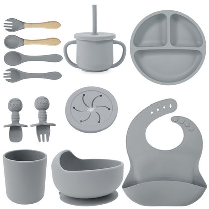 Personalized 8-Piece Silicone Baby Feeding Set | Custom Name & Logo