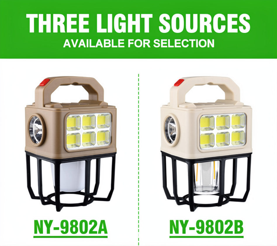 All-Terrain Searchlight | Solar & USB Rechargeable, IP44 Waterproof