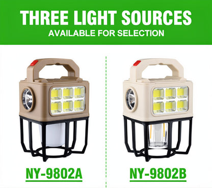 All-Terrain Searchlight | Solar & USB Rechargeable, IP44 Waterproof