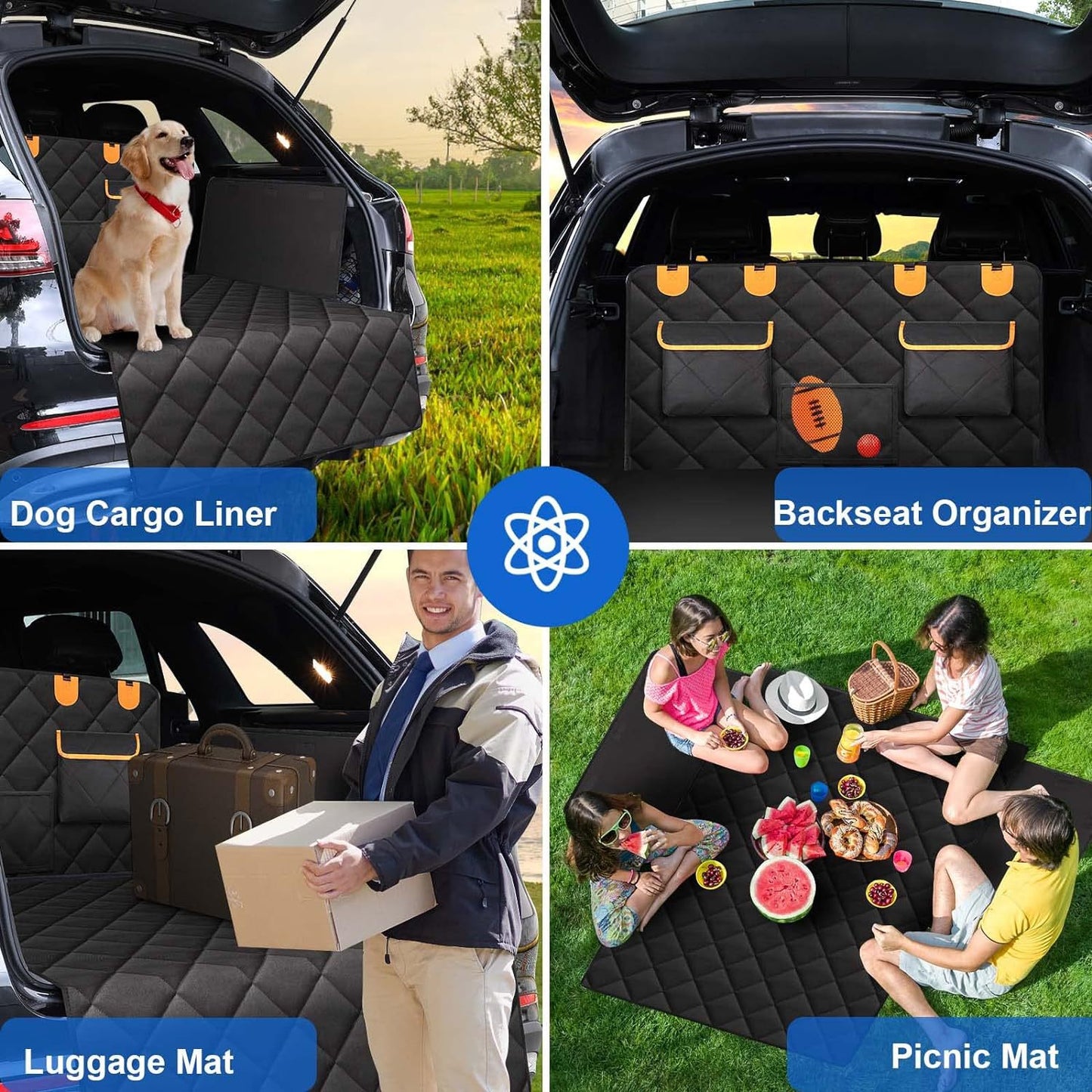 🐕 Padded Dog Car Seat Cover – Waterproof & Non-Slip 🐾