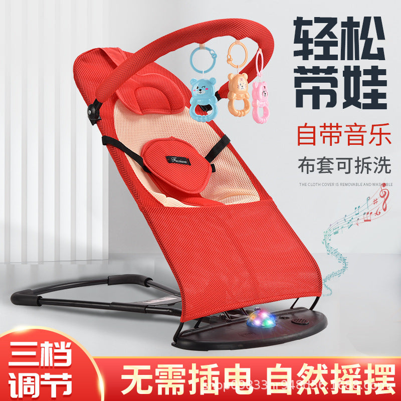LullabyRest™ Ergonomic Baby Rocking Chair – Soothing Newborn Recliner & Swing up to 18kg