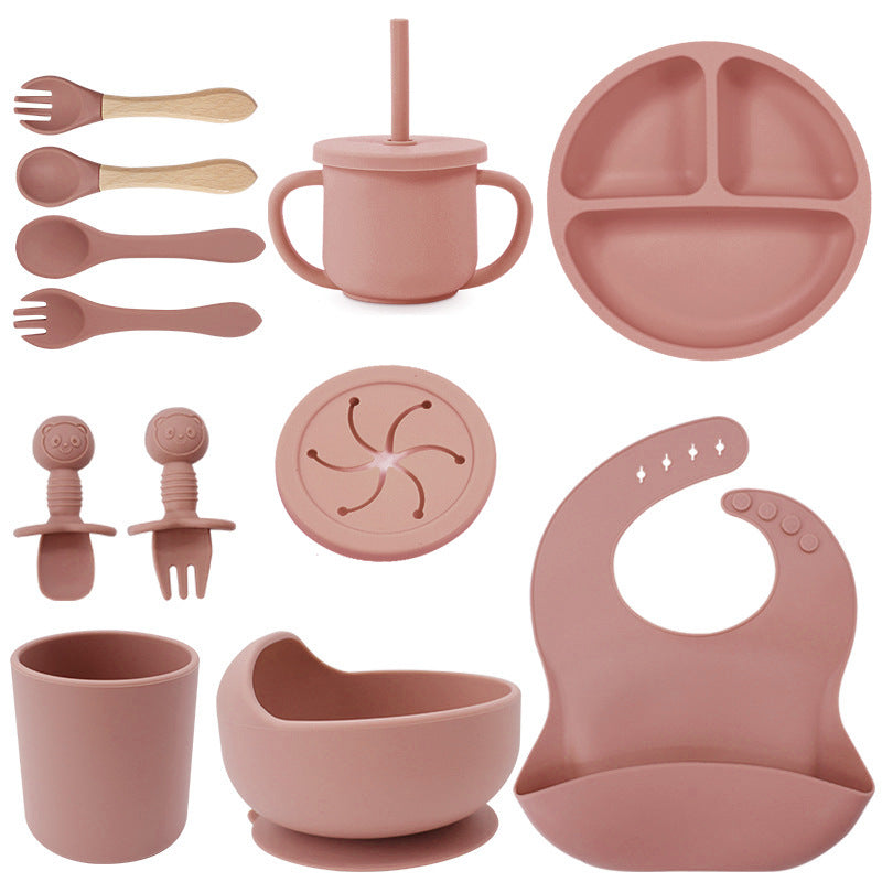 Personalized 8-Piece Silicone Baby Feeding Set | Custom Name & Logo