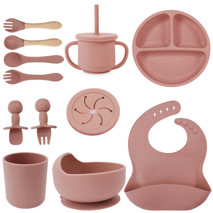 Personalized 8-Piece Silicone Baby Feeding Set | Custom Name & Logo