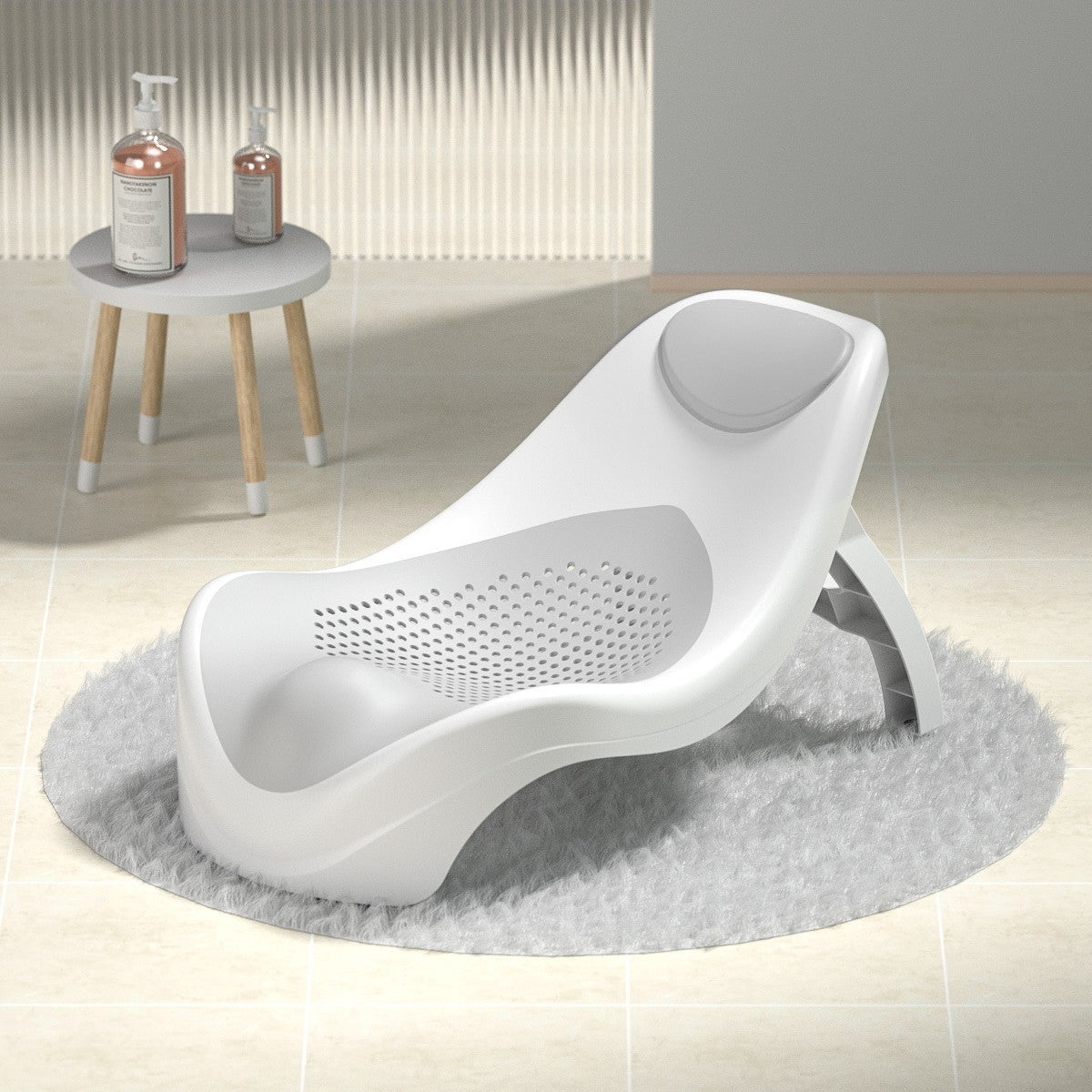 CloudSnuggle™ Foldable Baby Bath Support Seat | Ergonomic Non-Slip Infant Shower Chair for Home & Travel