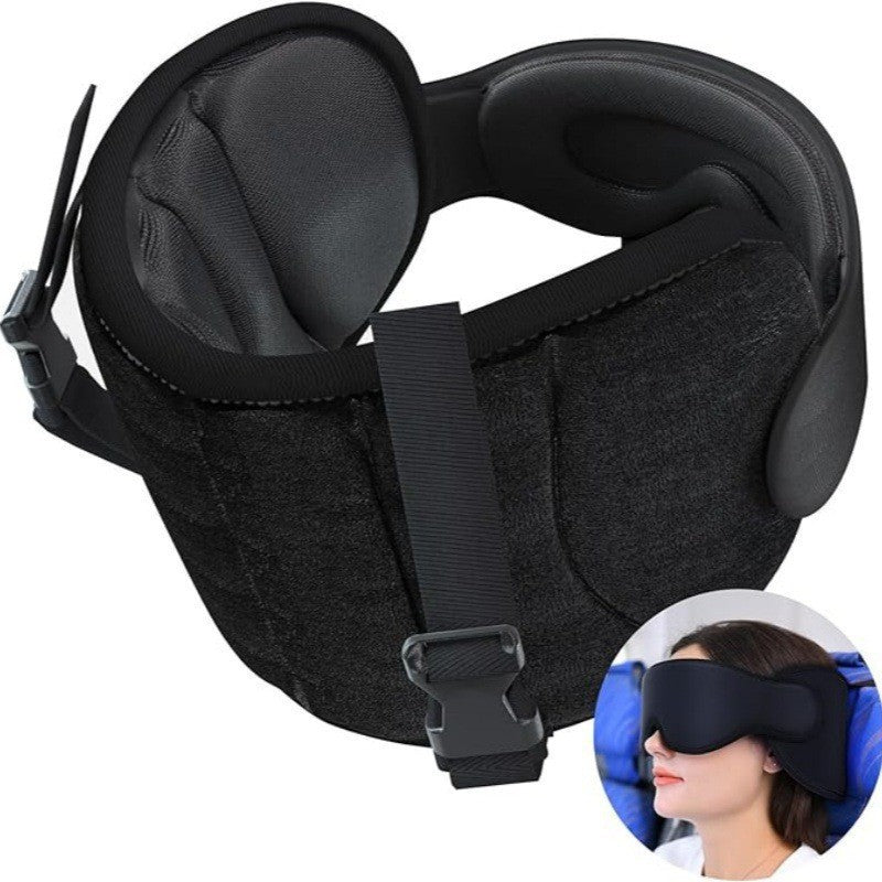 Deep Sleep Sanctuary | Premium Blackout Mask & Neck Pillow Set