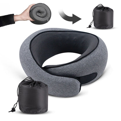 Memory Foam Snail Travel Pillow | Ergonomic Neck & Chin Support