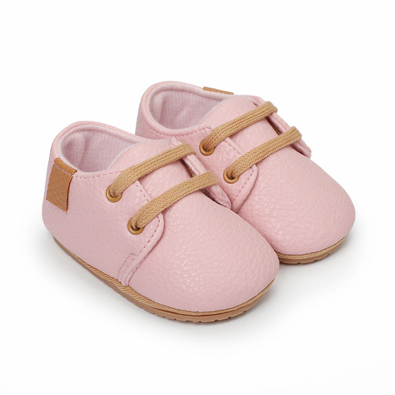 Meckior Baby Shoes - Anti-Slip Rubber Sole & Soft Leather (Safe First Walkers)