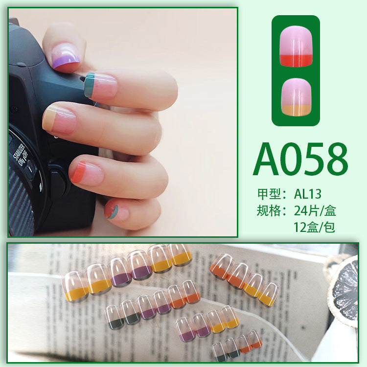 LuxeArt™ Press-On Nail Kit – Colorful Almond & Ballerina Shape False Nails for Women