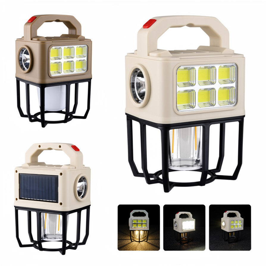 All-Terrain Searchlight | Solar & USB Rechargeable, IP44 Waterproof
