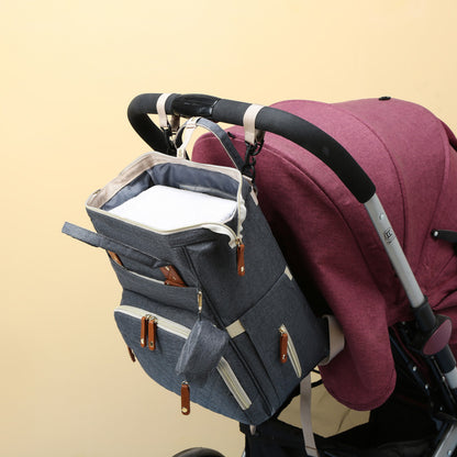 Large Capacity Diaper Bag | Waterproof Multi-Function Mom Backpack