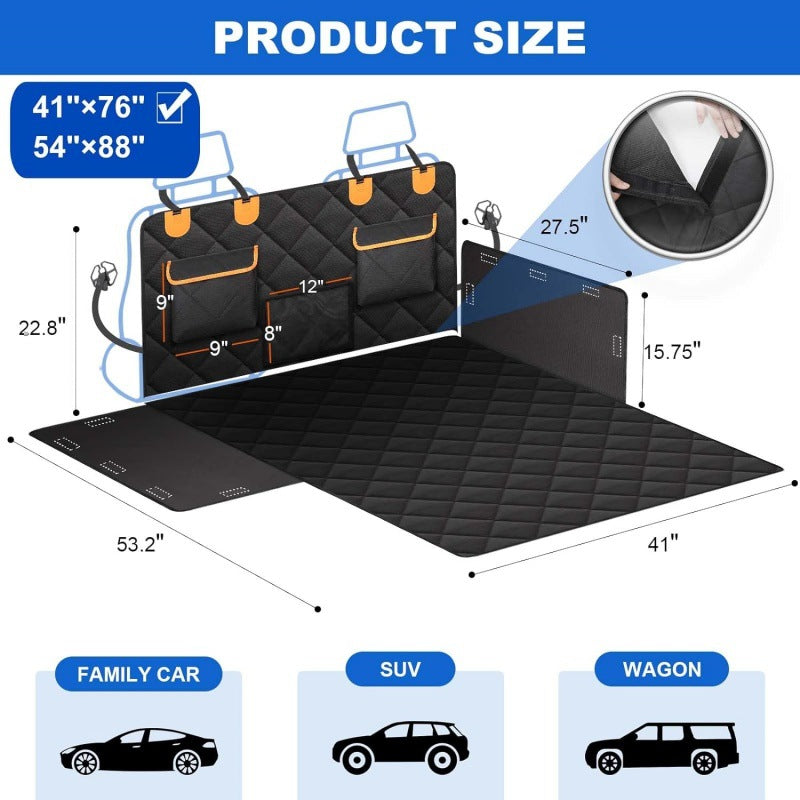 🐕 Padded Dog Car Seat Cover – Waterproof & Non-Slip 🐾