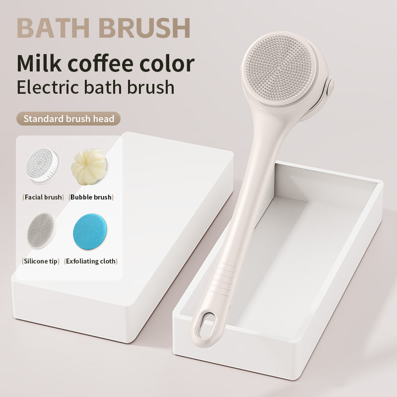 Long Handle Electric Back Scrubber | 4-in-1 Rotating Bath Brush