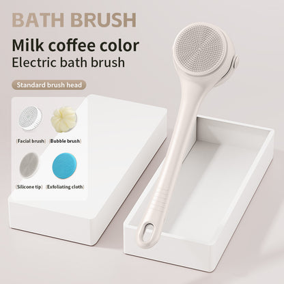 Long Handle Electric Back Scrubber | 4-in-1 Rotating Bath Brush
