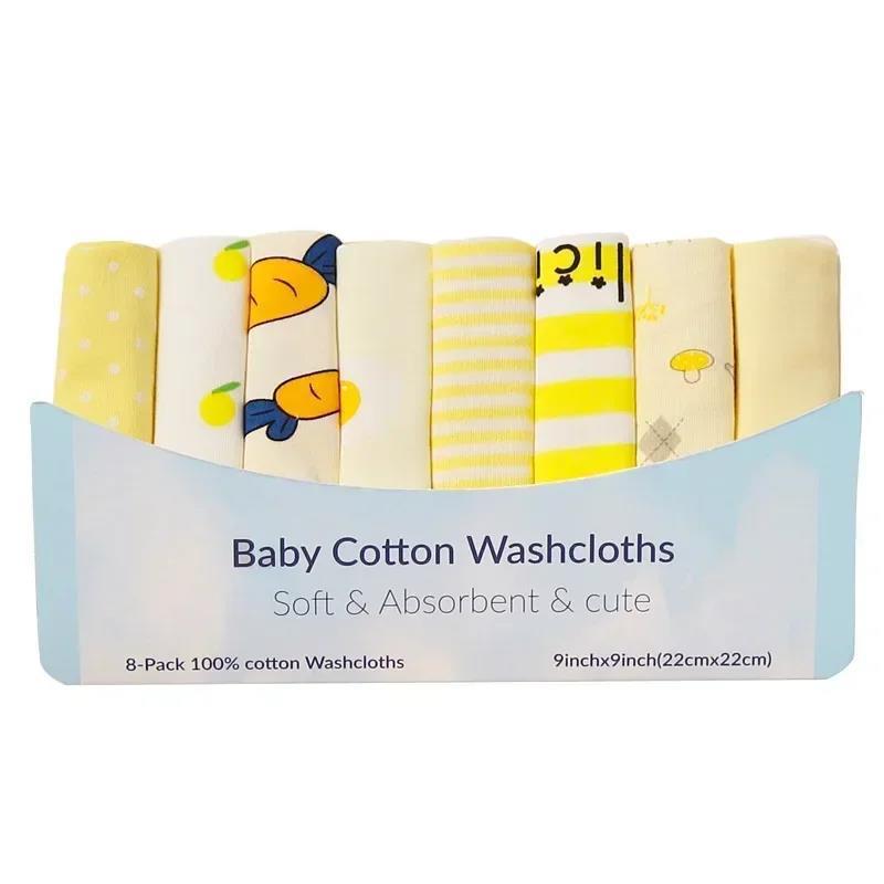 Ultra-Soft Cotton Baby Towel Set (5/8pcs) - Adorable Animal Prints