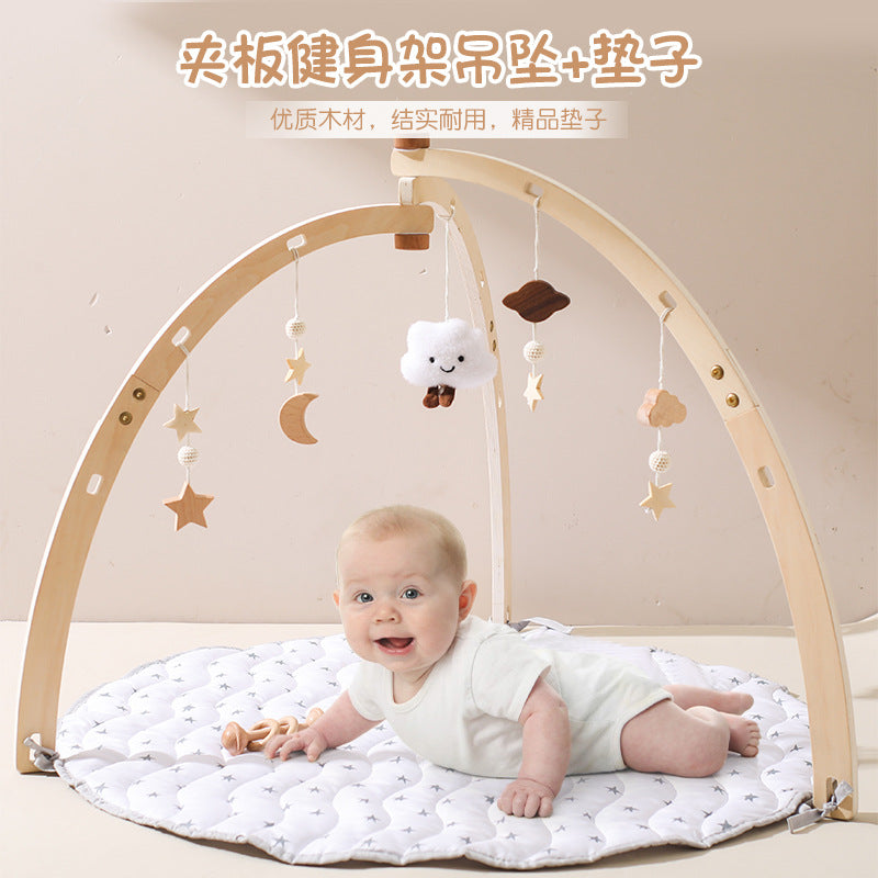 NovaGrowth™ Montessori Baby Activity Gym | Eco-Wooden Sensory Play Center