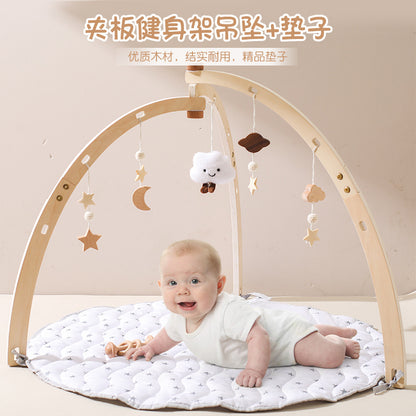 NovaGrowth™ Montessori Baby Activity Gym | Eco-Wooden Sensory Play Center