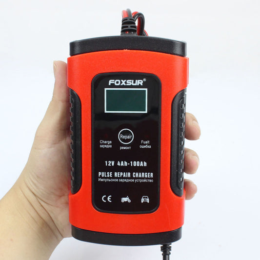 Professional Smart Battery Charger & Maintainer – 5A Intelligent LCD Lead-Acid Charging System