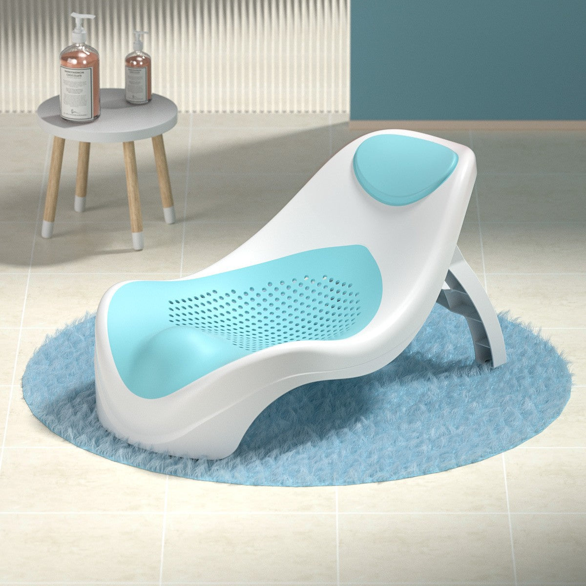 CloudSnuggle™ Foldable Baby Bath Support Seat | Ergonomic Non-Slip Infant Shower Chair for Home & Travel