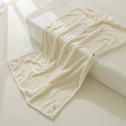 ✨ Ultra-Soft Bear Print Baby Blanket - Premium Cotton Coral Fleece