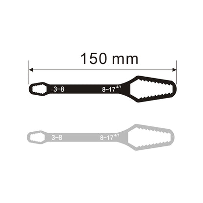 Universal Adjustable Wrench – Multifunctional Torx Spanner | 45# Steel, 3–17mm (240mm)