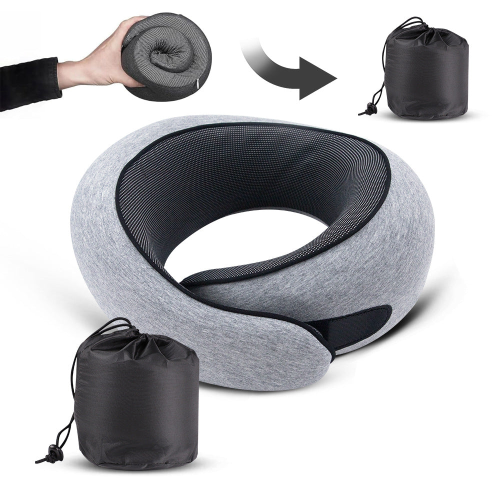 Memory Foam Snail Travel Pillow | Ergonomic Neck & Chin Support