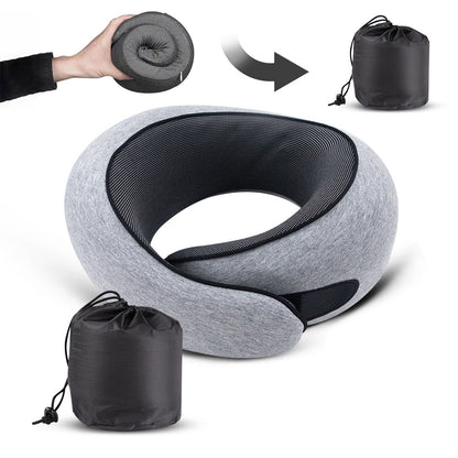 Memory Foam Snail Travel Pillow | Ergonomic Neck & Chin Support