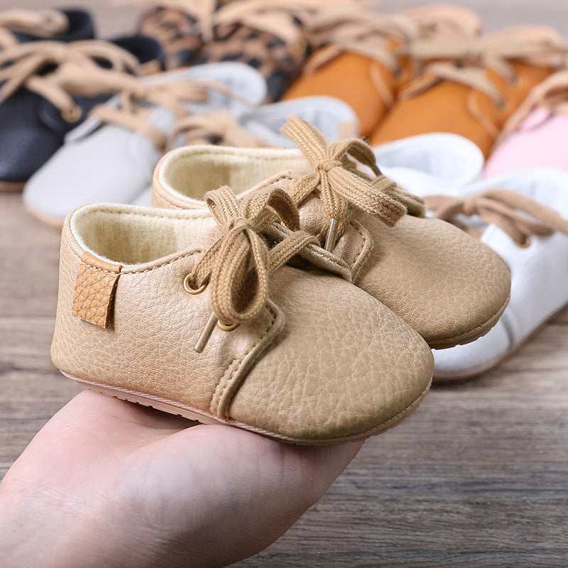 Meckior Baby Shoes - Anti-Slip Rubber Sole & Soft Leather (Safe First Walkers)