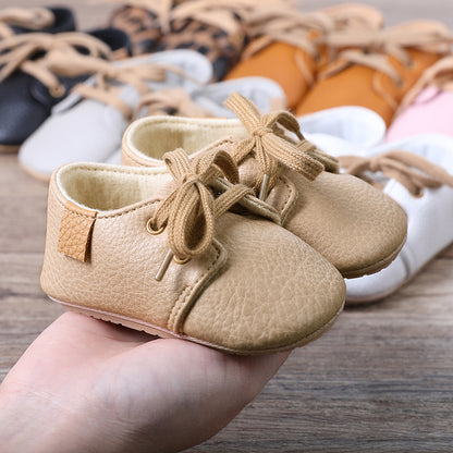 Meckior Baby Shoes - Anti-Slip Rubber Sole & Soft Leather (Safe First Walkers)