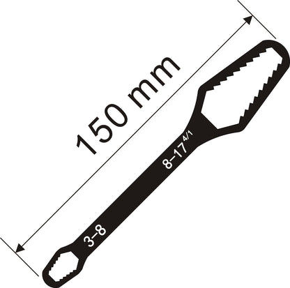 Universal Adjustable Wrench – Multifunctional Torx Spanner | 45# Steel, 3–17mm (240mm)