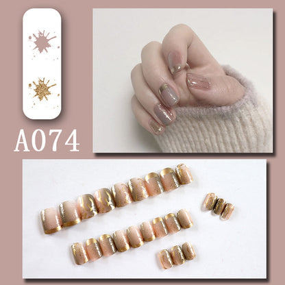 LuxeArt™ Press-On Nail Kit – Colorful Almond & Ballerina Shape False Nails for Women
