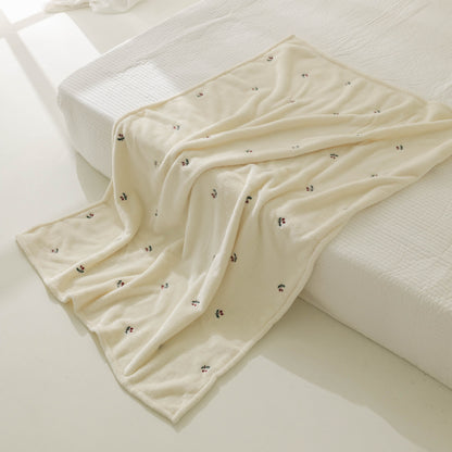 ✨ Ultra-Soft Bear Print Baby Blanket - Premium Cotton Coral Fleece