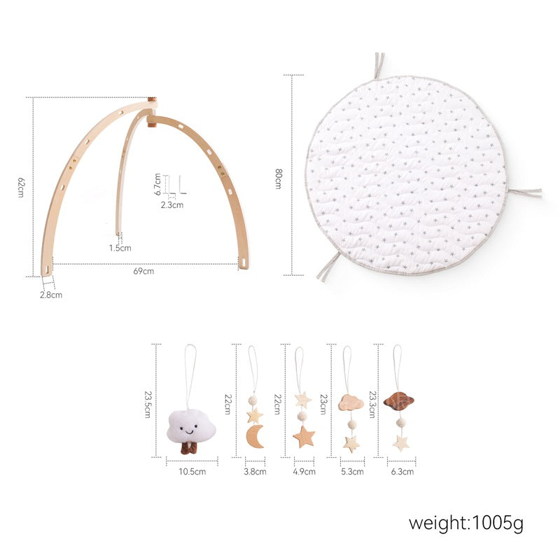 NovaGrowth™ Montessori Baby Activity Gym | Eco-Wooden Sensory Play Center