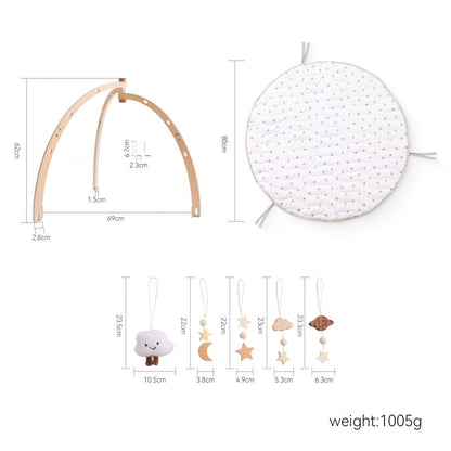 NovaGrowth™ Montessori Baby Activity Gym | Eco-Wooden Sensory Play Center