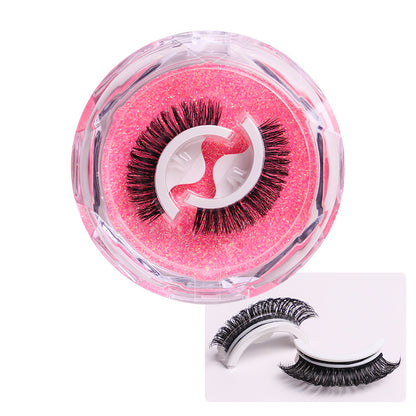 Self-Adhesive False Eyelashes – Glue-Free Reusable Full Strip Lashes (1 Pair)