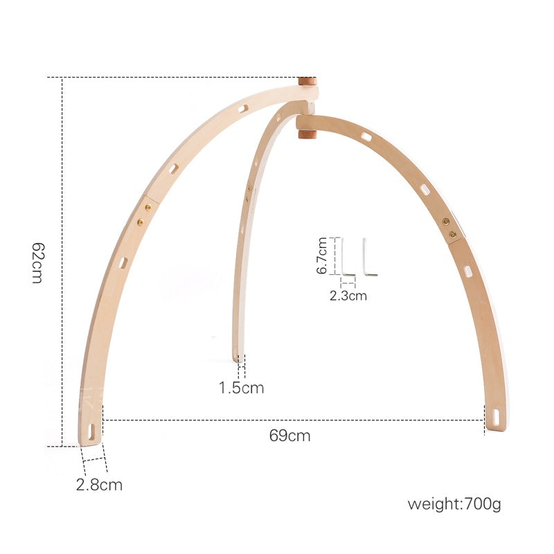 NovaGrowth™ Montessori Baby Activity Gym | Eco-Wooden Sensory Play Center