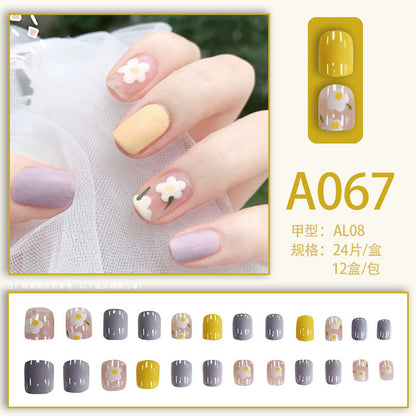 LuxeArt™ Press-On Nail Kit – Colorful Almond & Ballerina Shape False Nails for Women