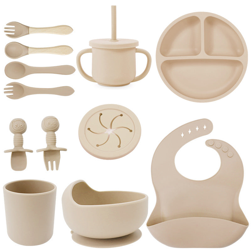 Personalized 8-Piece Silicone Baby Feeding Set | Custom Name & Logo