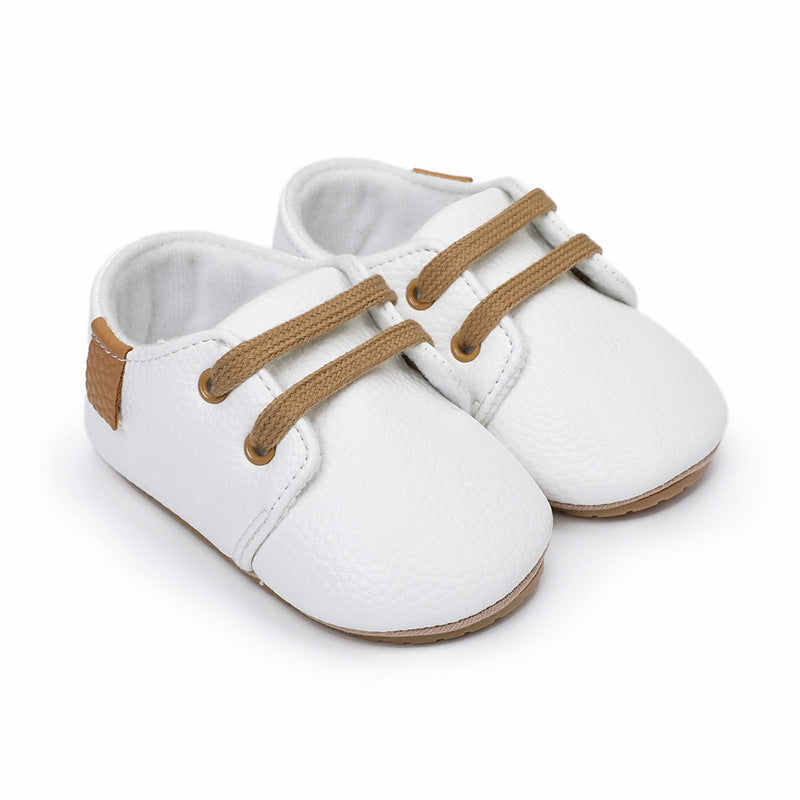 Meckior Baby Shoes - Anti-Slip Rubber Sole & Soft Leather (Safe First Walkers)