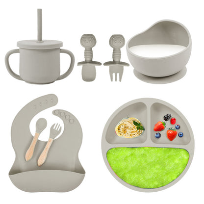Personalized 8-Piece Silicone Baby Feeding Set | Custom Name & Logo