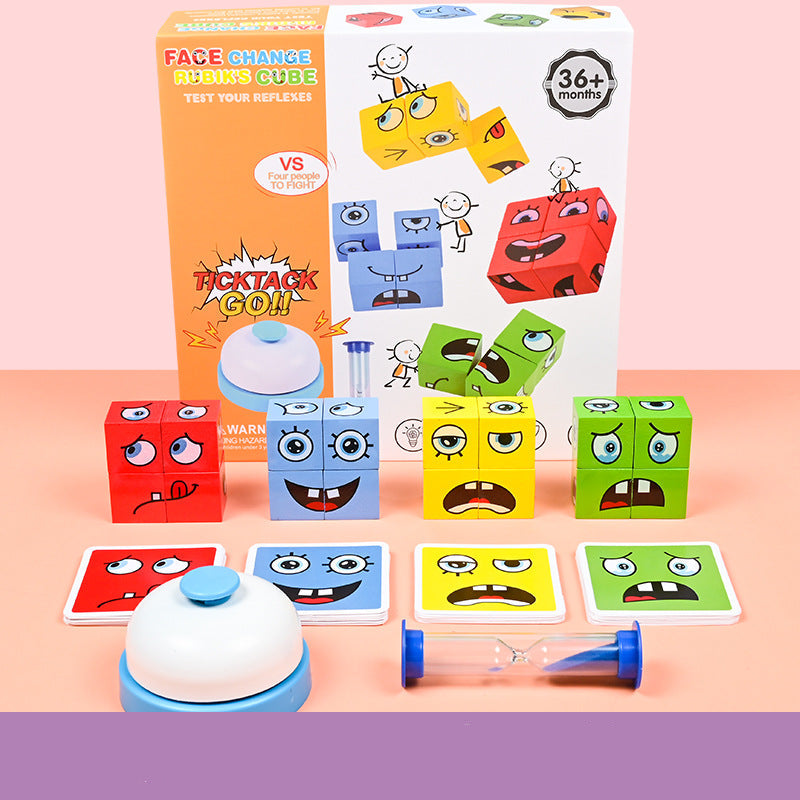 Cube Face Changing Building Blocks