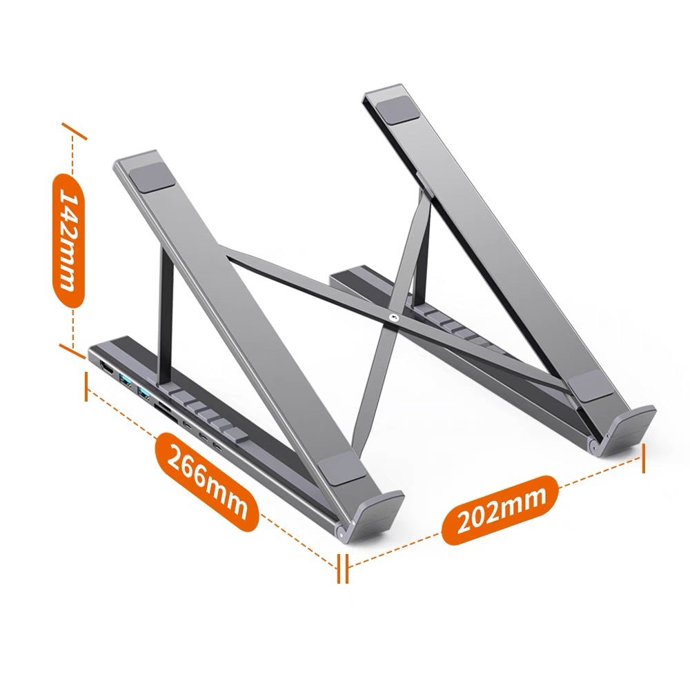 2-in-1 Aluminum Laptop Stand & 7-in-1 USB-C Hub | Ergonomic Cooling Base