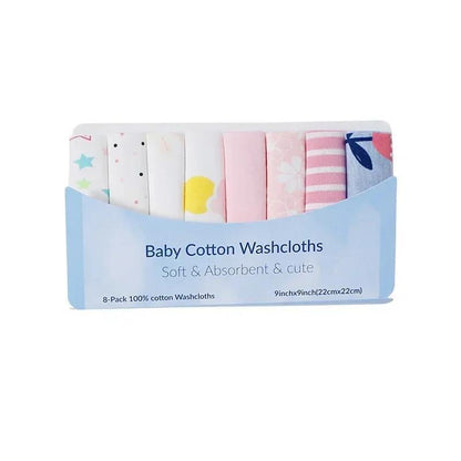 Ultra-Soft Cotton Baby Towel Set (5/8pcs) - Adorable Animal Prints