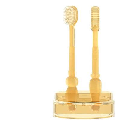 GentleCare™ 3-in-1 Baby Silicone Toothbrush & Oral Care Kit | Soft Plaque Remover & Tongue Scraper for Infants & Toddlers
