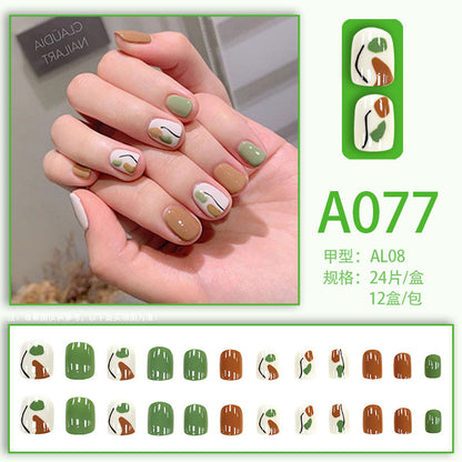 LuxeArt™ Press-On Nail Kit – Colorful Almond & Ballerina Shape False Nails for Women