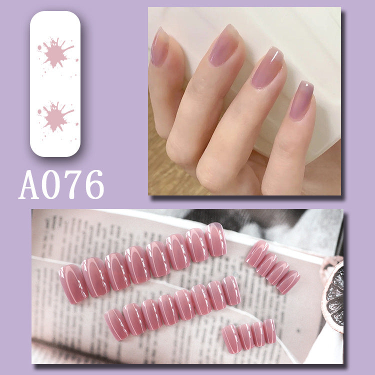 LuxeArt™ Press-On Nail Kit – Colorful Almond & Ballerina Shape False Nails for Women